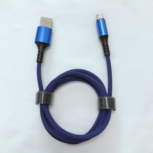 Бързо зареждане, кръгло сплетен Micro към USB 2.0 кабел за данни за микро USB, тип C, зареждане и синхронизиране на светкавици на iPhone