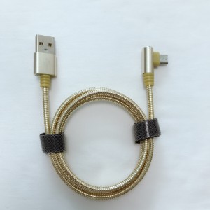 USB 2.0 метален кабел за зареждане кръгъл алуминиев корпус USB кабел за микро USB, тип C, iPhone светкавично зареждане и синхронизация