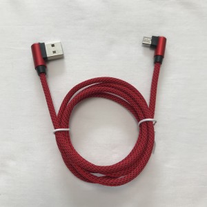 Плетен кабел за данни Бързо зареждане кръгъл алуминиев корпус USB кабел за микро USB, тип C, iPhone светкавично зареждане и синхронизация