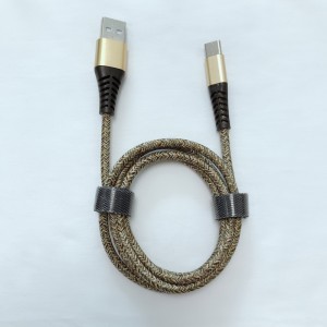 Добра цена Нов сплетен Flex огъване Бързо зареждане Кръгъл алуминиев корпус USB кабел за данни за микро USB, Тип C, iPhone светкавичен заряд и синхронизация